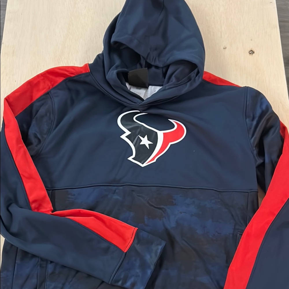 Houston Texans Navy and Red Hoodie youth Large 14-16